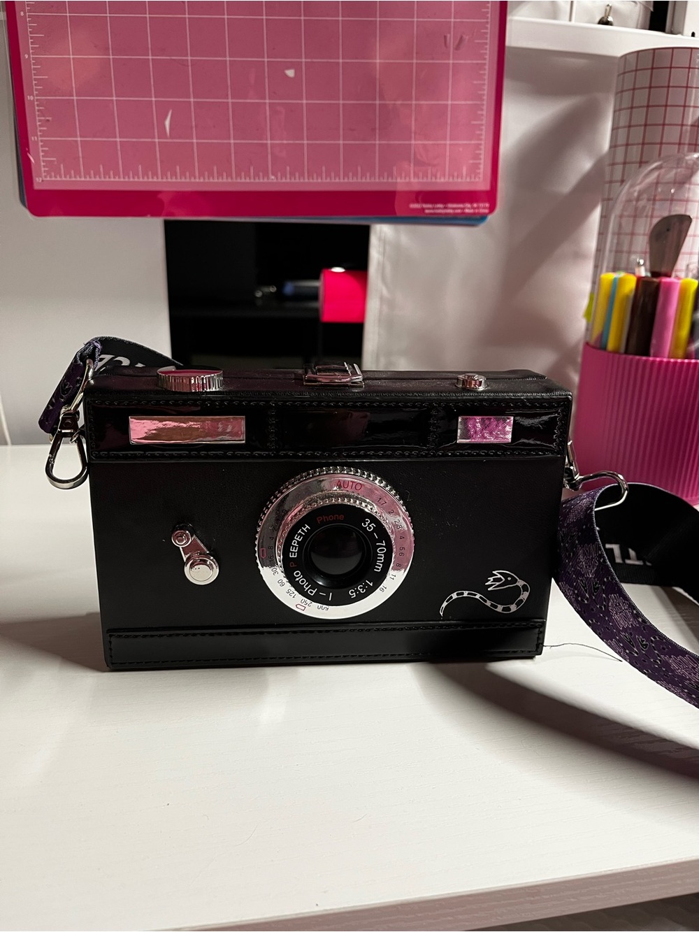 Lydia Camera Crossbody Bag with Polaroid Coin Purse